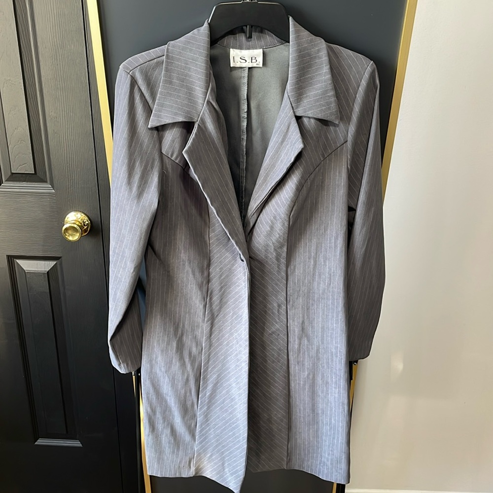 Women’s Long Green/Grey Blazer